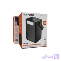 پاوربانک 80000 فست شارژ پرودو با کابل متصل Porodo Lara 80000mAh Power Bank with Integrated Cables