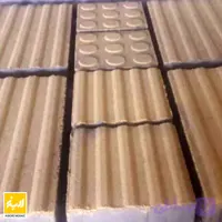 کفپوش بتنی پرسی زرد شیاردار 40/40/6