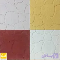 بتن اکسپورز کف طرح سنگفرش | موزاییک پلیمری طرح سنگ فرش سفید ابعاد 40/40