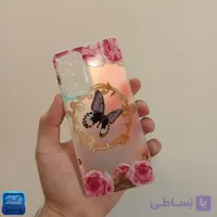 قاب گوشی هولوگرامی طرح گل و پروانه فانتزی محافظ لنزدار مدل سامسونگ Galaxy S20 FE-4G/ S20 FE-5G/ S20 FE 2022