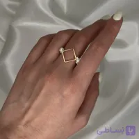 انگشتر مروارید (طرح طلا سفید)