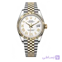 رولکس Datejust 36 سفید رومی دو رنگ | رفرنس M126233-0029