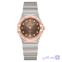امگا Constellation Quartz 28 قهوه‌ای نگین‌دار | رفرنس 131.25.28.60.63.001