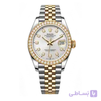 رولکس Datejust 36 مرواریدی سفید نگین‌دار دو رنگ | رفرنس M126283RBR-0009