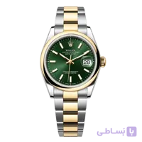 رولکس Datejust 36 سبز زیتونی رومی دو رنگ | رفرنس 126233