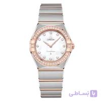 امگا Constellation Quartz 28 مرواریدی سفید نگین‌دار و Sedna Gold | رفرنس 131.25.28.60.55.001