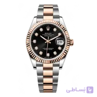 رولکس Datejust 36 مشکی نگین‌دار دو رنگ | رفرنس M126231-0020