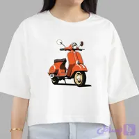 تیشرت کراپ زنانه طرح وسپا