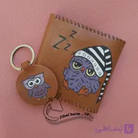 جاکارتی  ، چرم طبیعی بزی ، مدل مرجان ، دست دوز ، نقاشی شده ، برند زیبا چرم