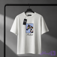 تیشرت دورس سه نخ پنبه طرح‌دار مدل براش ۲۶ (لوگو برجسته) 👕✨ سایز (مدیوم)