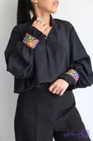 شومیز زنانه مچ سوزن دوزی