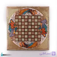 تخته نرد و شطرنج خاتم لب گرد لیلی و مجنون صدف 50*50