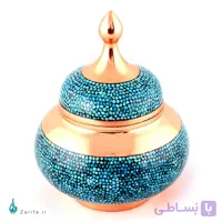 قندان فیروزه کوب مسی سایز 4