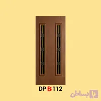 پانل دکوراتیو شیشه دار لمینیت قهوه ای مدل B112