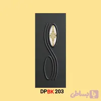 پانل دکوراتیو شیشه دار لمینیت مشکی مدل BK203