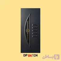 پانل دکوراتیو شیشه دار لمینیت مشکی مدل BK124