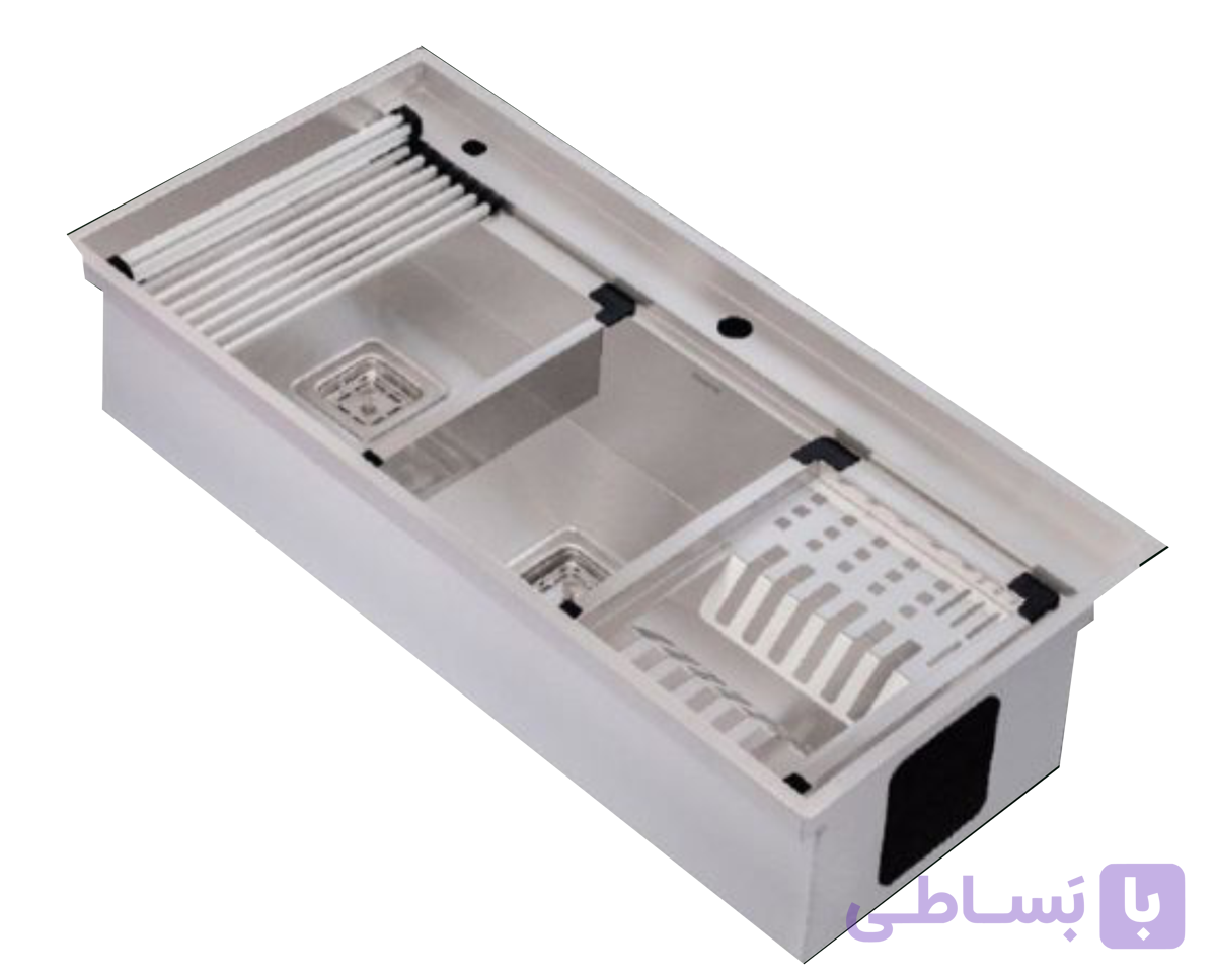 سینک باکسی توکار مریس مدل MCS90 | ابعاد 90×50 سانتی‌متر