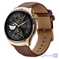 ساعت هوشمند میبرو مدل Lite 3 Pro بند چرمی، ضد آب، صفحه نمایش AMOLED، روشنایی 1000 نیتی، دارای قابلیت صفحه همیشه روشن، سنسور اکسیژن خون، سنسور ضربان قلب