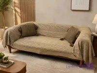 شال مبل ۳ متری دیانا نخ اکرولیک | خرید شال مبل بافتنی شیک و مدرن