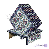 ست زیر لیوانی همراه با پایه طرح کاشی کاری کد CO02T003