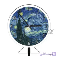 ساعت رومیزی طرح شب پر ستاره S134T007
