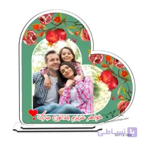 قاب ساعت رومیزی قلبی طرح شب یلدا GH113T003