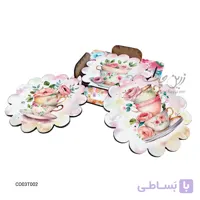 ست زیر لیوانی همراه با پایه طرح CO03T002