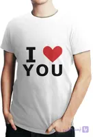 تیشرت با طرح I LOVE You