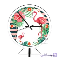 ساعت رومیزی طرح فلامینگو مدل S134T001