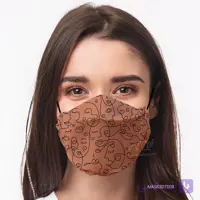 ماسک 2 لایه 3D طرح مینیمال T013
