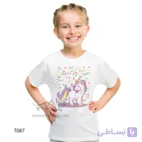 تیشرت بچه گانه اسب تک شاخ طرح T087 - زرین چاپ
