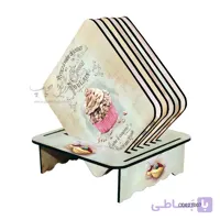 ست زیر لیوانی همراه با پایه طرح CO02T007