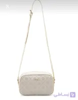 کیف پارچه ای رنگ کرم طرحدار برند fossil