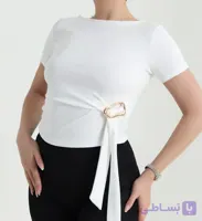 بلوز زنانه اویشو با جزئیات سگک