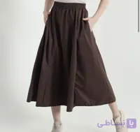 دامن بلند کمرکش بدون چاک جنس میکرو نرم