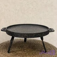 تابه گریل دو طرفه چدنی 32 سانتی + 3 پایه
