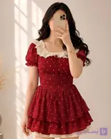 پیراهن‌ فانتزی عروسکی دخترانه کد 1258