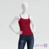 تاپ زنانه مدل بندی کد 100 رنگ قرمز