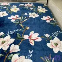 پتو مسافرتی لیزری یکنفره گلدار قهوه ای قاصدک مارک اهلی 170 در 220