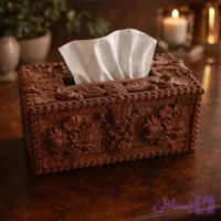 باکس دستمال کاغذی چوب راش