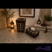 باکس دستمال کاغذی و سطل زباله