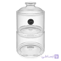 ظرف شکلات خوری 2 طبقه اکرولیک لیمون