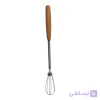 همزن دستی استیل دسته چوبی مدل Mini Whisk