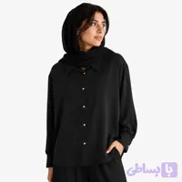 شومیز مشکی ساده رسا کد 1004002