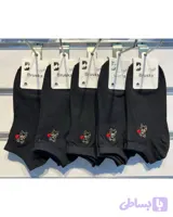 🧦جوراب مچی زنانه گلدوزی خرس