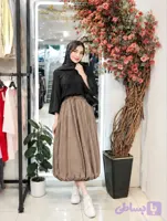 دامن زنانه سیلک وارداتی مدل دامن کد 0305
