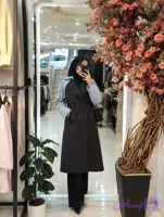 بارانی بلند زنانه کتان وارداتی مدل کتان زارا کد 0208