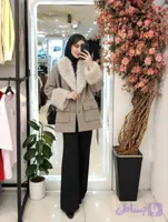 کت زنانه فوتر وارداتی خز دار مدل طنین کد 0182