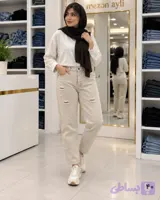شلوار زنانه مام استایل کتان وارداتی مدل مام کتان کد 1012