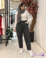 شلوار زنانه مام استایل مشکی ترک وارداتی مدل مام جین کد 1010